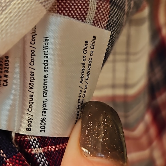 Ace Delivery Plaid Shirt Women's Size Medium - Picture 4 of 5